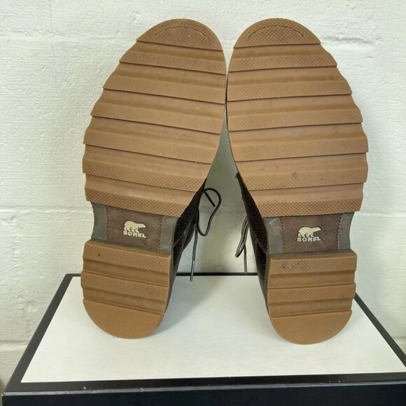 Sorel Madson Ankle Boots Brown Pebble Leather Oxford Waterproof Lace up Men's 10 - Picture 9 of 9